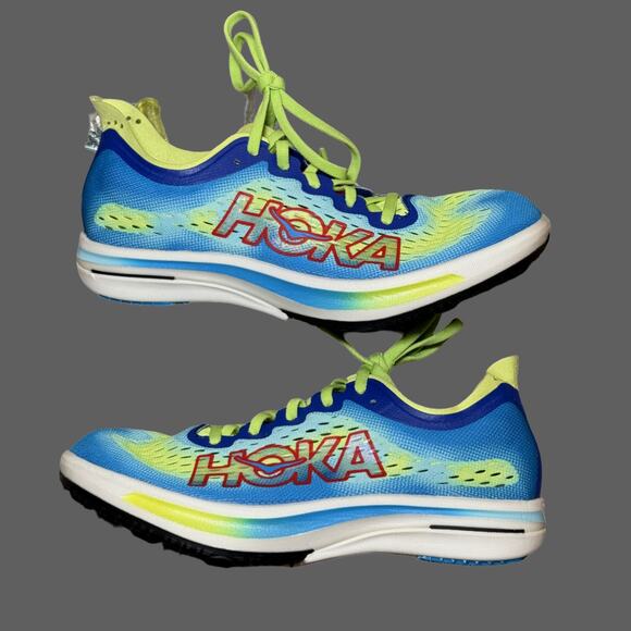 Hoka Cielo Track Spike FLYX USM6.5 USW8 NWOB Lettuce/Virtual Blue - Picture 1 of 6